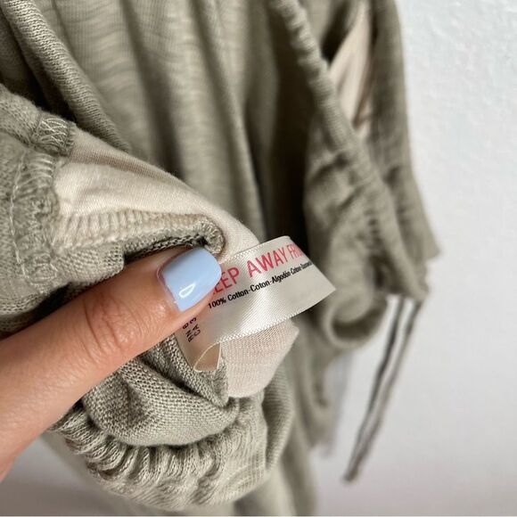 Free People Beach Let’s Chill Jumpsuit Sage Green Size Extra Large - Picture 5 of 6